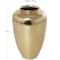 18" Gold Aluminum Brushed Vase with Hammered Top